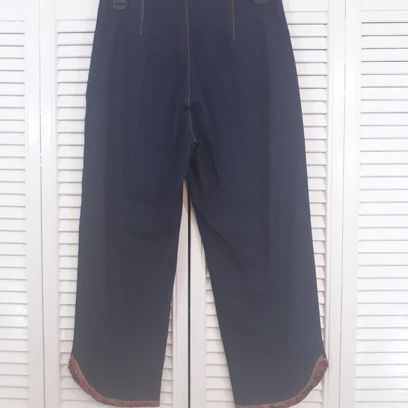 Harlow hi waist crop Jeans pants sz P8 *C7 - Picture 3 of 6